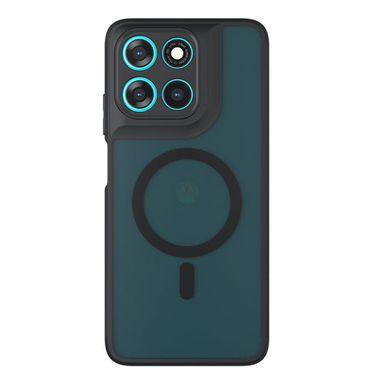 Калъф MagSafe за Motorola Moto G77 / G67, Techsuit, PureFrost, Сатенено Черен