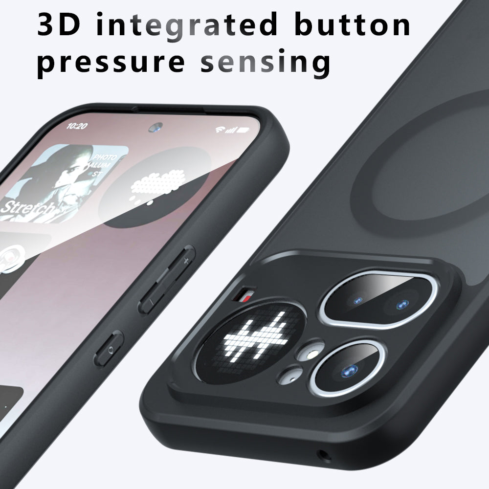 Калъф MagSafe за Nothing Phone (4a) Pro, Techsuit, PureFrost, Черен сатен