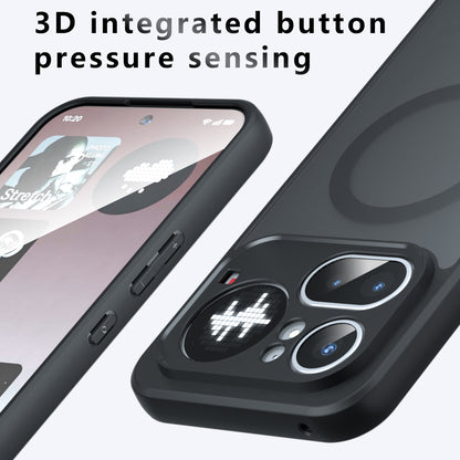 Калъф MagSafe за Nothing Phone (4a) Pro, Techsuit, PureFrost, Черен сатен