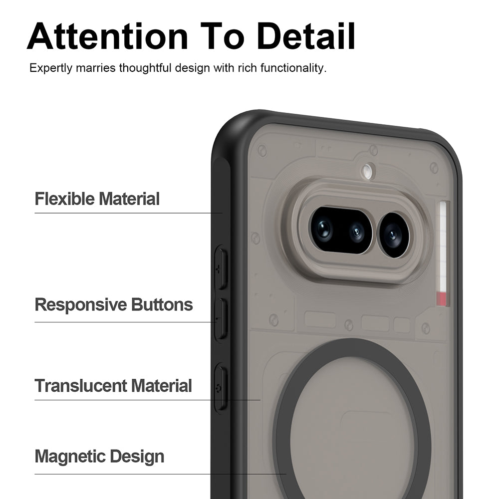 MagSafe Case for Nothing Phone (4a), Techsuit, HaloFrost II, Black
