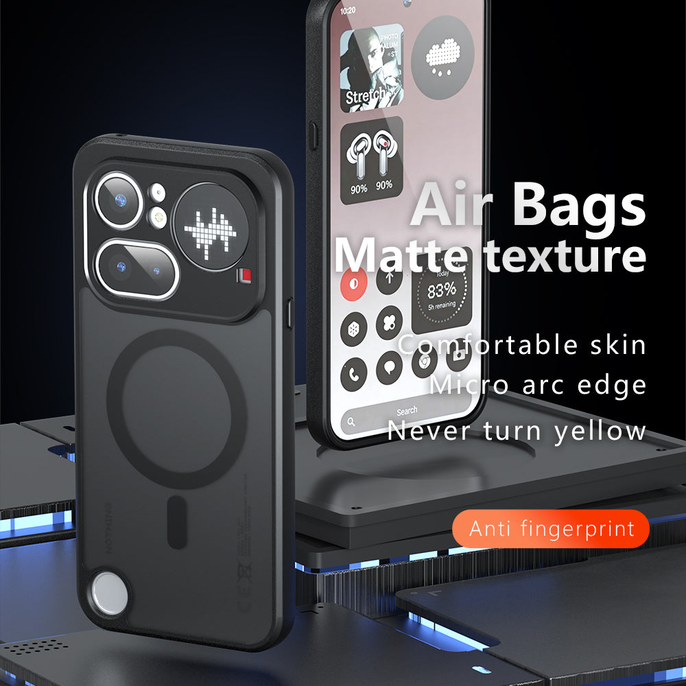 Калъф MagSafe за Nothing Phone (4a), Techsuit, PureFrost, Черен сатен
