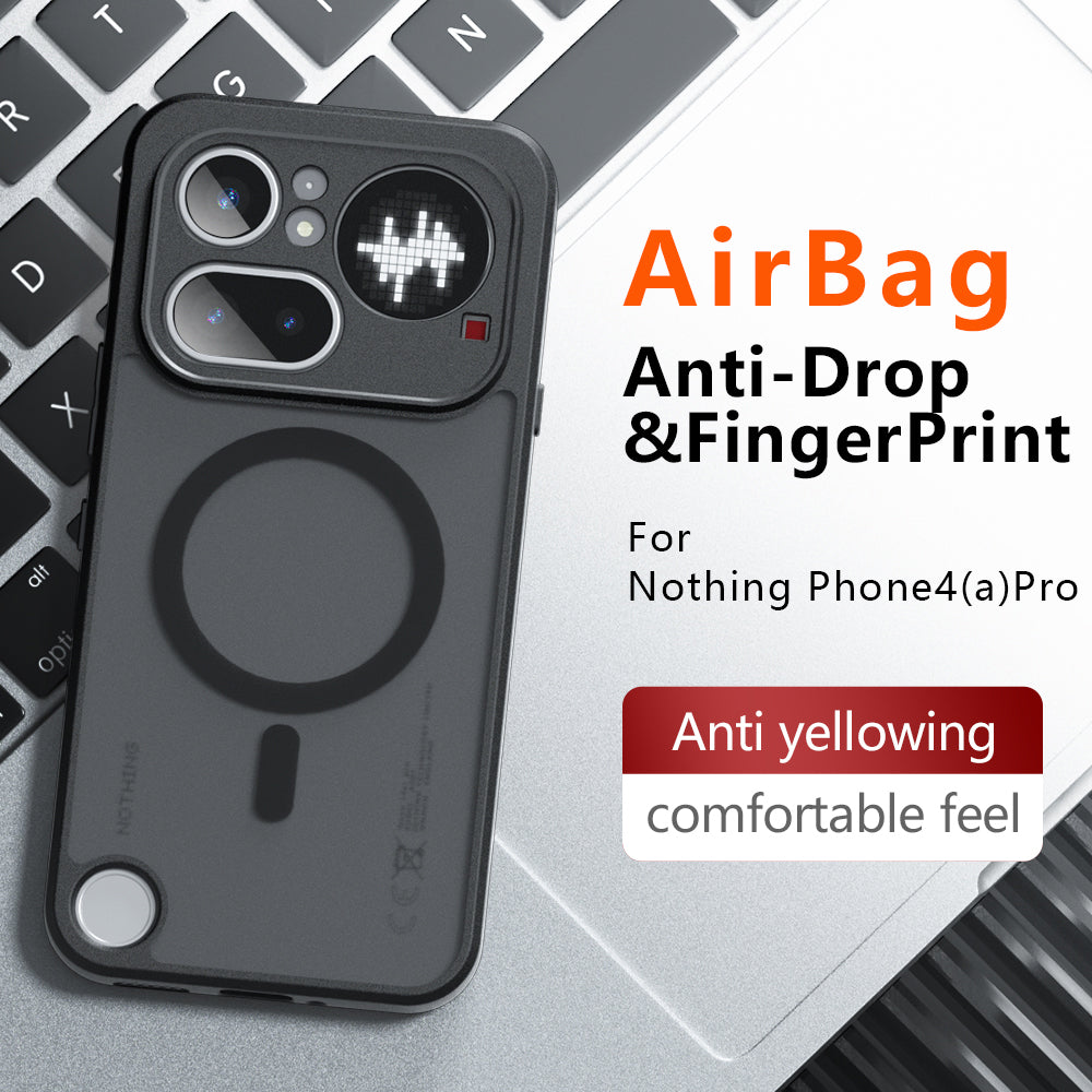 Калъф MagSafe за Nothing Phone (4a), Techsuit, PureFrost, Черен сатен