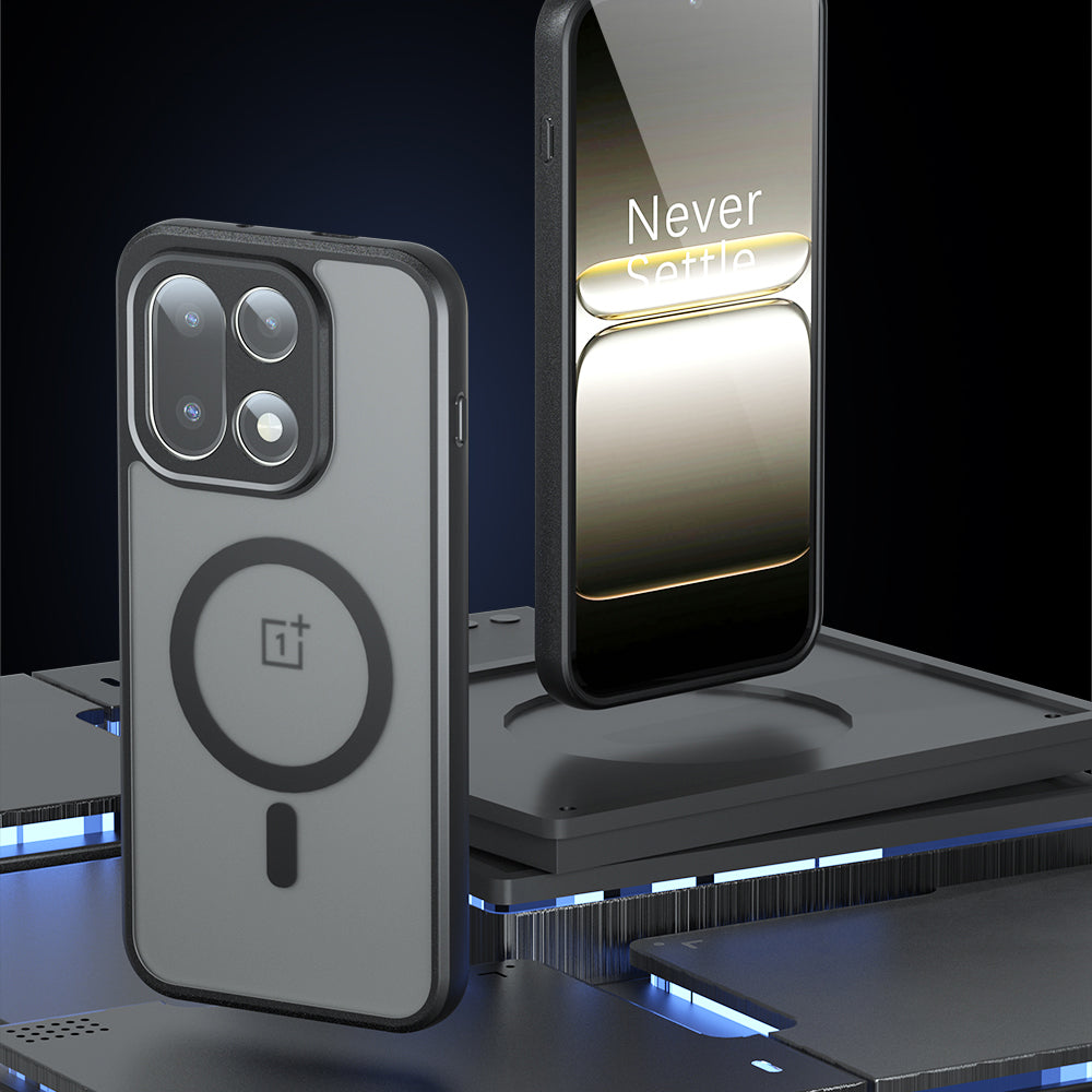 Калъф MagSafe за OnePlus 15, Techsuit, PureFrost, Сатенено Черен