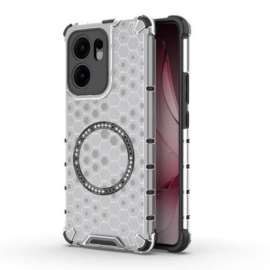 Калъф MagSafe за Oppo Reno13 FS 5G / Reno13 F 4G / Reno13 F, Techsuit, HoneyComb Shield, Бял
