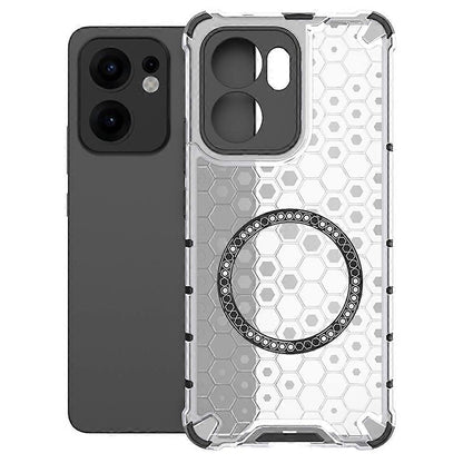 Калъф MagSafe за Oppo Reno13 FS 5G / Reno13 F 4G / Reno13 F, Techsuit, HoneyComb Shield, Бял