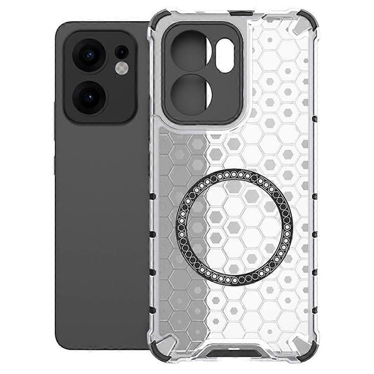 Калъф MagSafe за Oppo Reno13 FS 5G / Reno13 F 4G / Reno13 F, Techsuit, HoneyComb Shield, Бял