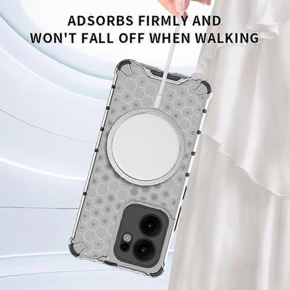 Калъф MagSafe за Oppo Reno13 FS 5G / Reno13 F 4G / Reno13 F, Techsuit, HoneyComb Shield, Бял