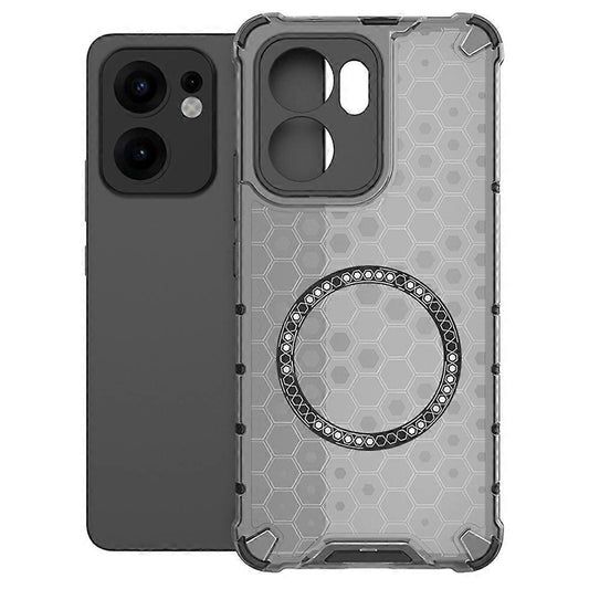Калъф MagSafe за Oppo Reno13 FS 5G / Reno13 F 4G / Reno13 F, Techsuit, HoneyComb Shield, Черен