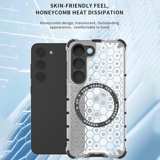 Калъф MagSafe за Oppo Reno13, Techsuit, HoneyComb Shield, Бял
