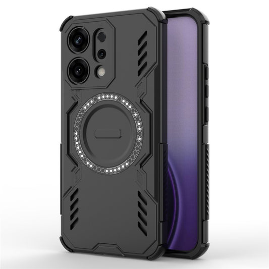 MagSafe калъф за Oppo Reno14, Techsuit, ArmorMag, Черен