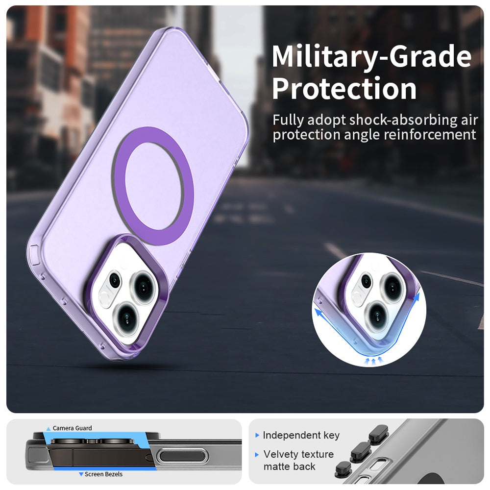 Калъф MagSafe за Oppo Reno14, Techsuit, CandyCase, Лилав