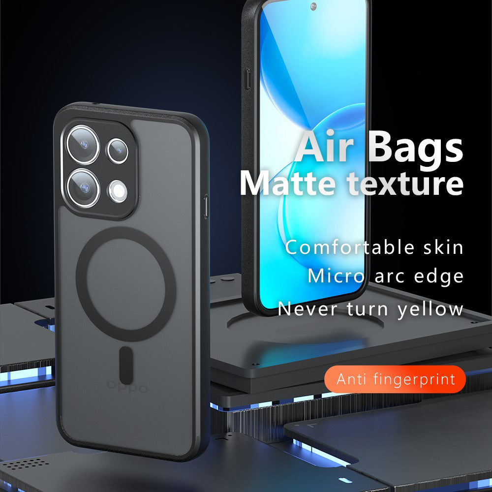 Калъф MagSafe за Oppo Reno16 F / Reno16 FS, Techsuit, PureFrost, Черен сатен
