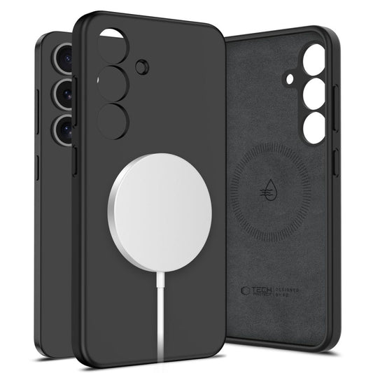 Калъф MagSafe за Samsung Galaxy S25 S931, Tech-Protect, Liquid Silicone, Черен