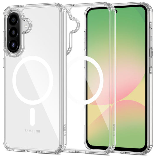 Husa MagSafe pentru Samsung Galaxy A36 A366, Tech-Protect, Flexair Hybrid, Transparenta