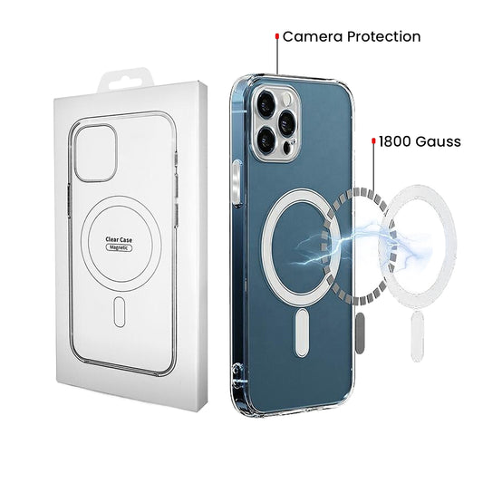 MagSafe калъф за Samsung Galaxy S26 S942, OEM, 1800 Gauss, прозрачен