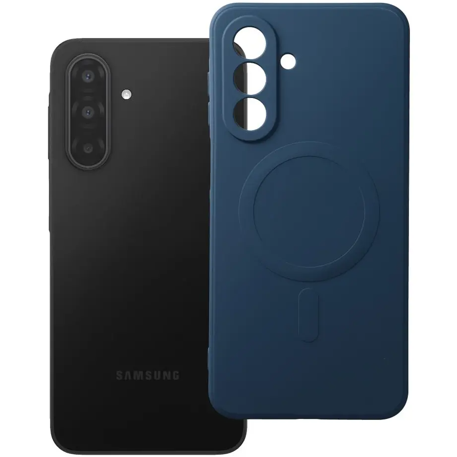 Калъф MagSafe за Samsung Galaxy A18 / A17 4G / A17 5G, OEM, Silicone Mag, Тъмносин
