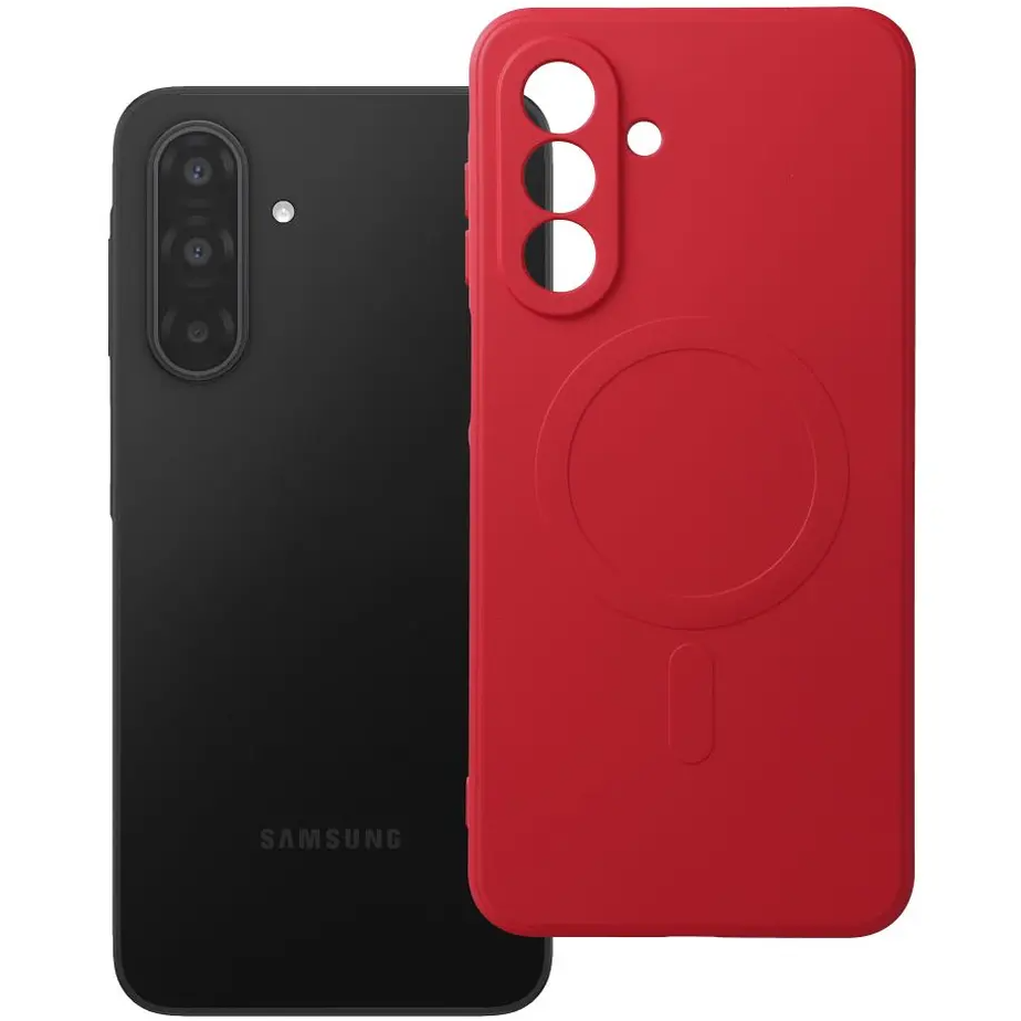 Калъф MagSafe за Samsung Galaxy A18 / A17 4G / A17 5G, OEM, Silicone Mag, Червен