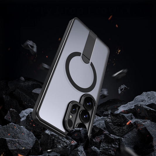 Калъф MagSafe за Samsung Galaxy S26 S942, Hybrid Armor, X с поставка, Черен