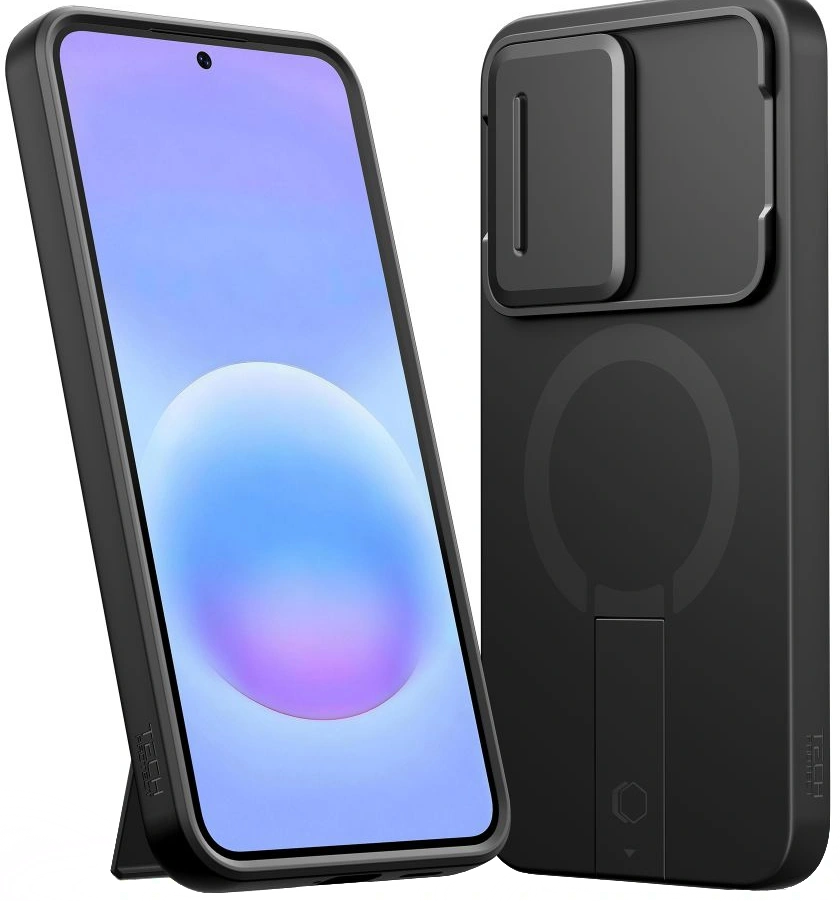 Калъф MagSafe за Samsung Galaxy A57 5G, Tech-Protect, Kevlar Aura, Черен