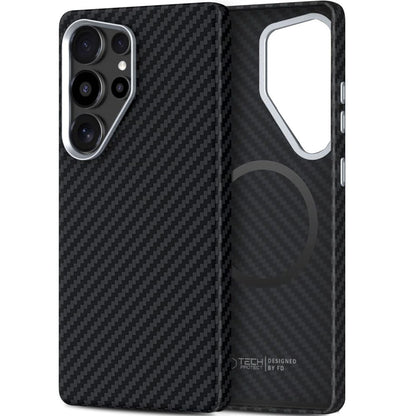 Калъф MagSafe за Samsung Galaxy S25 Ultra S938, Tech-Protect, Ion Carbon, Черен
