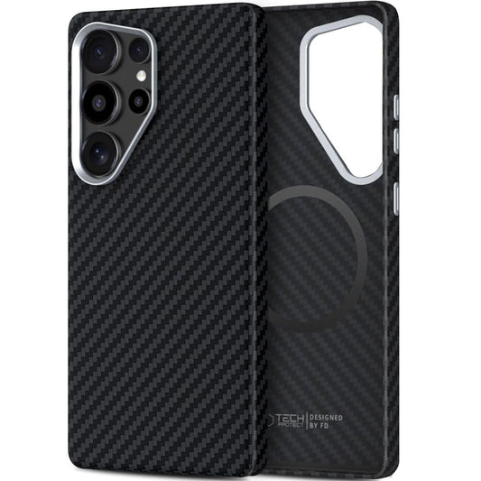 Калъф MagSafe за Samsung Galaxy S25 Ultra S938, Tech-Protect, Ion Carbon, Черен