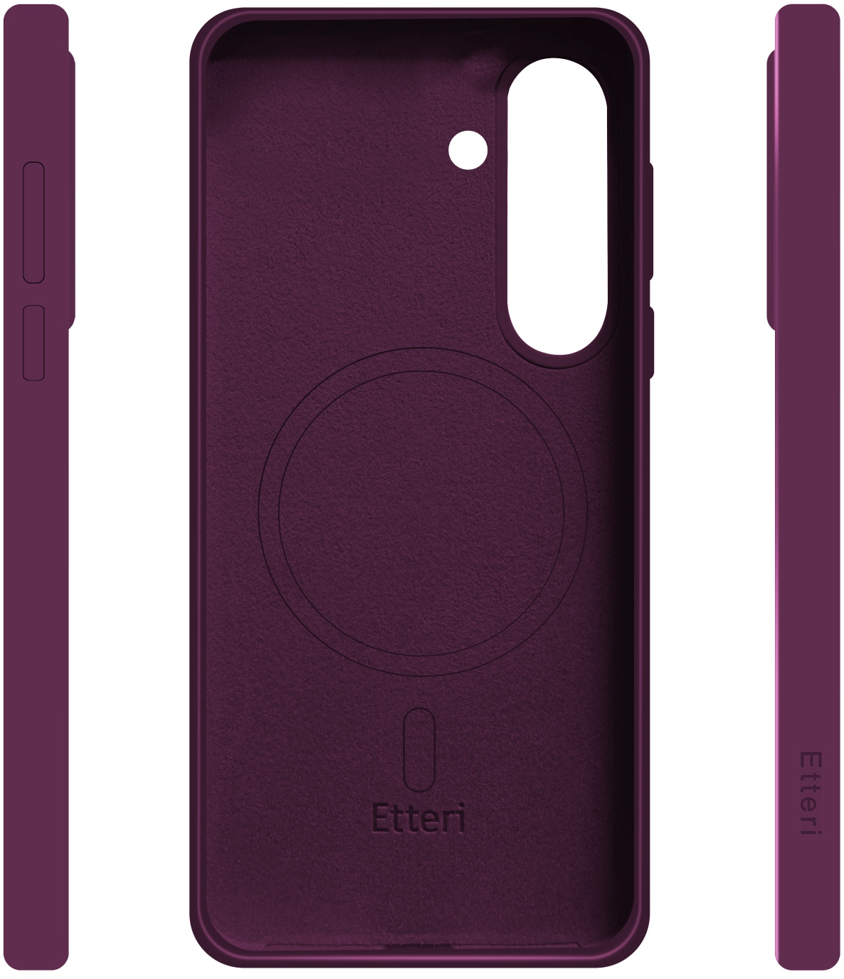 MagSafe Case for Samsung Galaxy S25 S931, Etteri, Silicone Mag, Burgundy