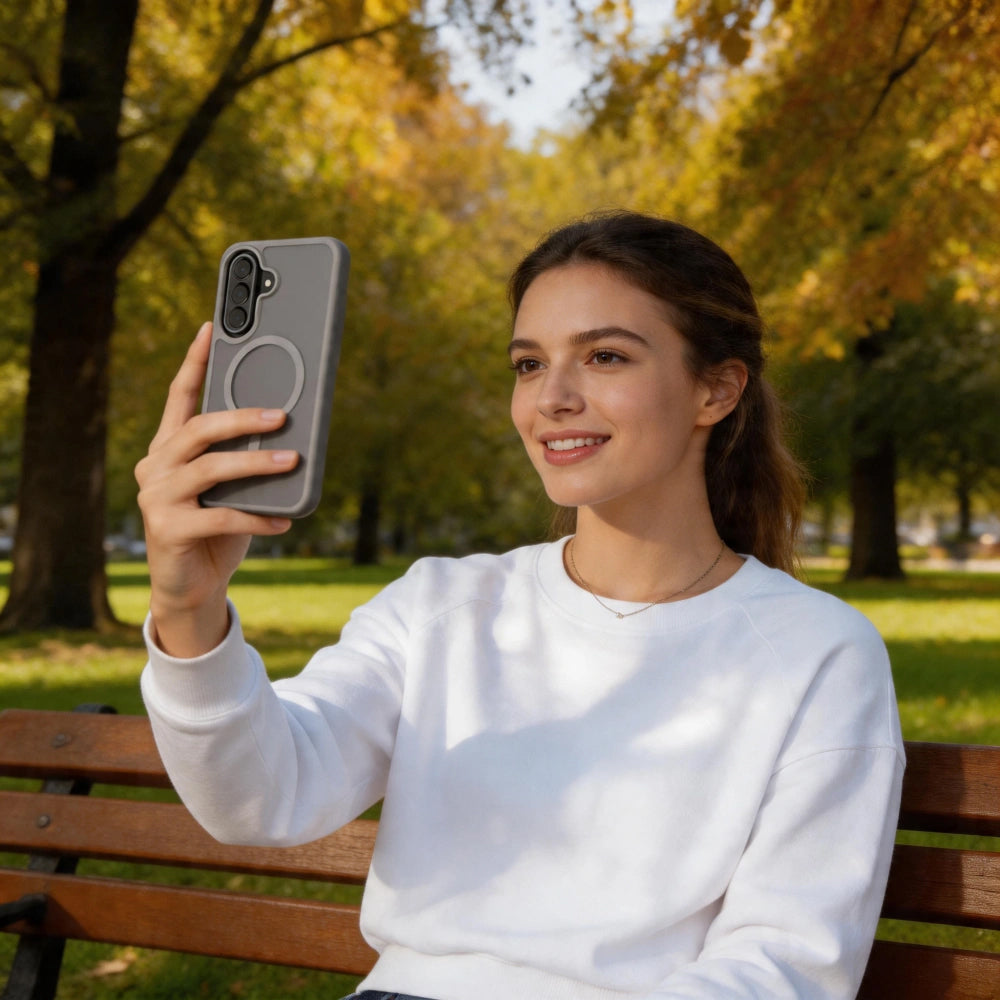Калъф MagSafe за Samsung Galaxy A57 5G, Tech-Protect, Magmat, Сив мат