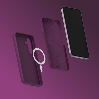 Калъф MagSafe за Samsung Galaxy A57 5G, Etteri, Silicone Mag, Бордо