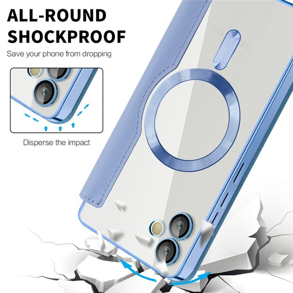 MagSafe Case for Samsung Galaxy A05 A055, Techsuit, SmartMag Book, Blue