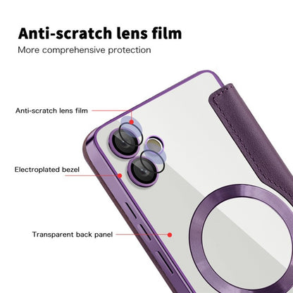 Калъф MagSafe за Samsung Galaxy A05 A055, Techsuit, SmartMag Book, Лилав