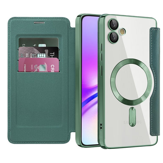 Калъф MagSafe за Samsung Galaxy A05 A055, Techsuit, SmartMag Book, Зелен