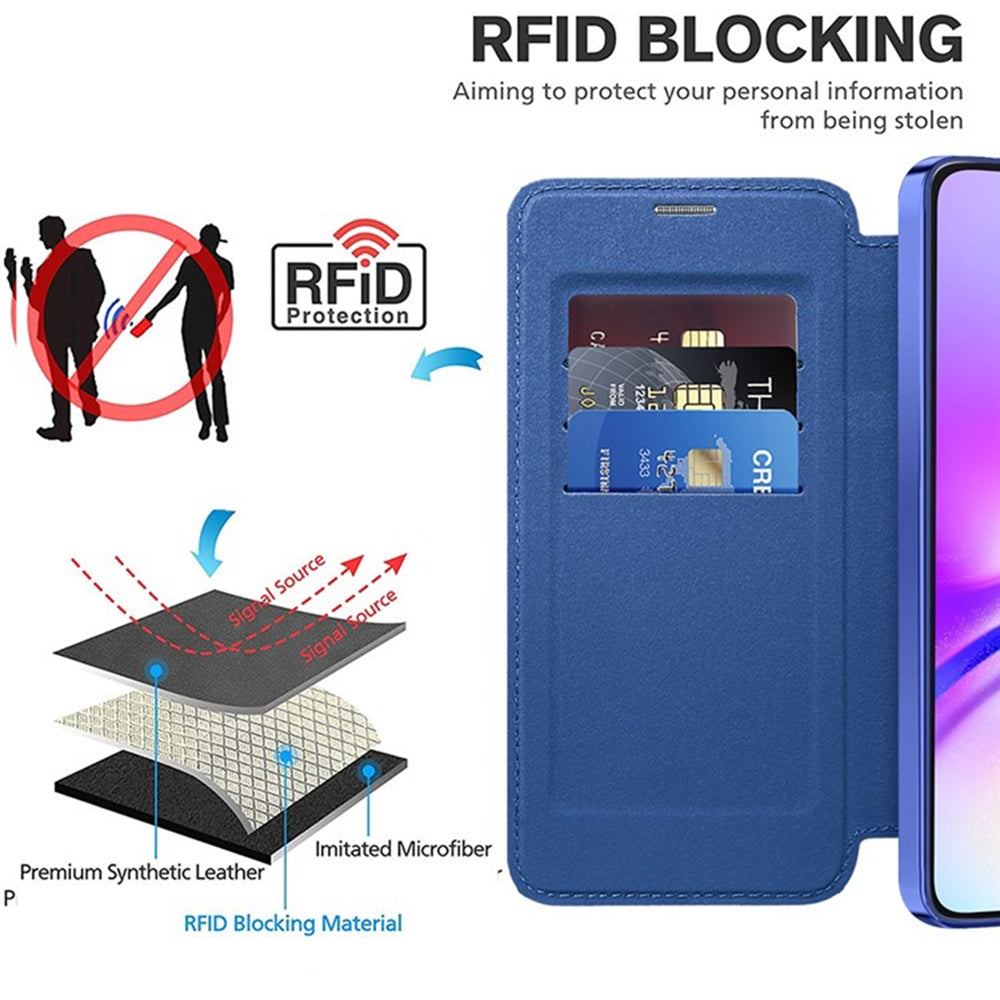 Калъф MagSafe за Samsung Galaxy A05s A057, Techsuit, SmartMag Book, Син
