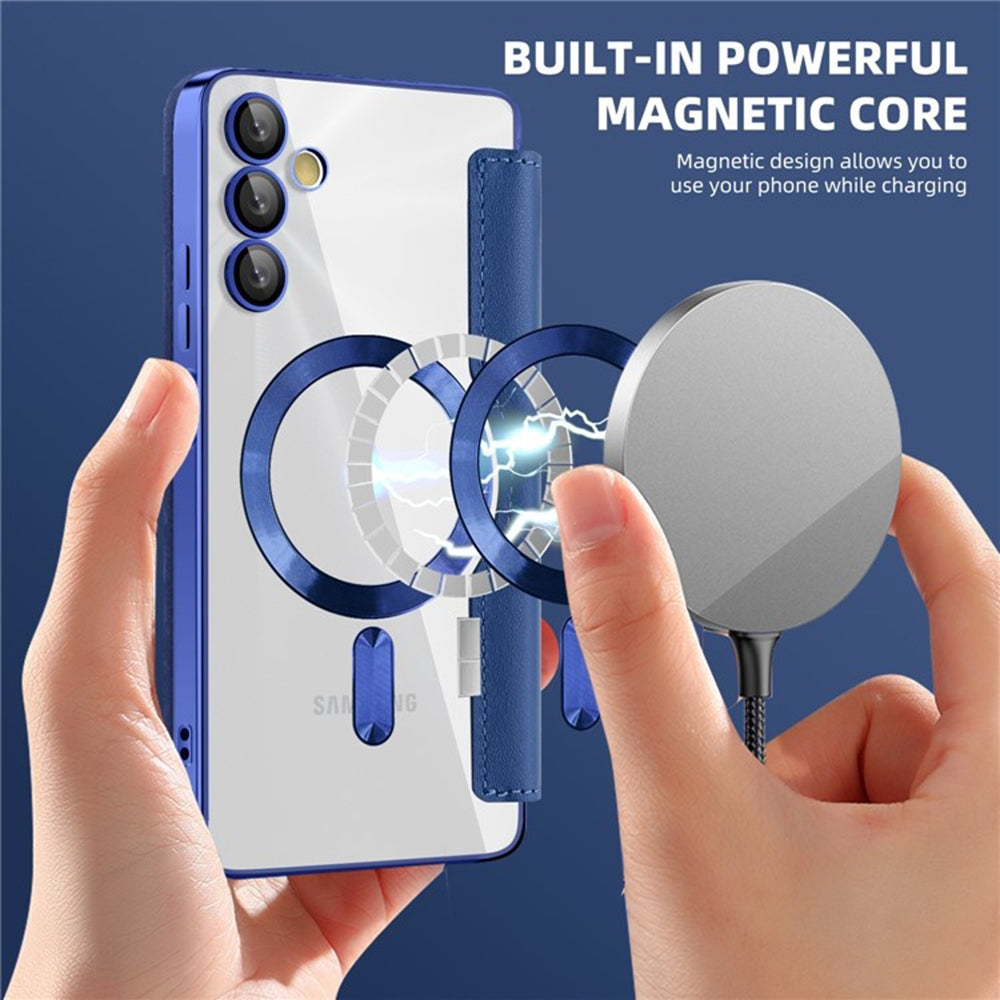 Калъф MagSafe за Samsung Galaxy A05s A057, Techsuit, SmartMag Book, Син
