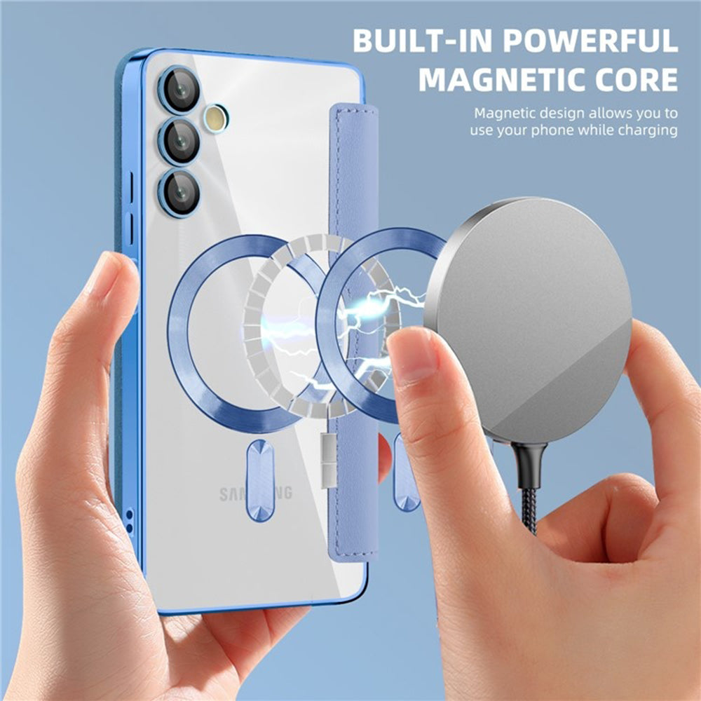 Калъф MagSafe за Samsung Galaxy A05s A057, Techsuit, SmartMag Book, Син