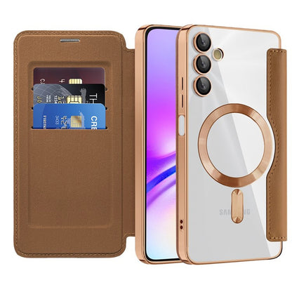Калъф MagSafe за Samsung Galaxy A05s A057, Techsuit, SmartMag Book, Кафяв