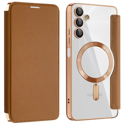 Калъф MagSafe за Samsung Galaxy A05s A057, Techsuit, SmartMag Book, Кафяв