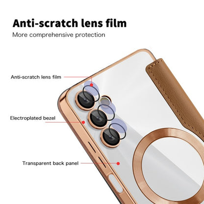 Калъф MagSafe за Samsung Galaxy A05s A057, Techsuit, SmartMag Book, Кафяв