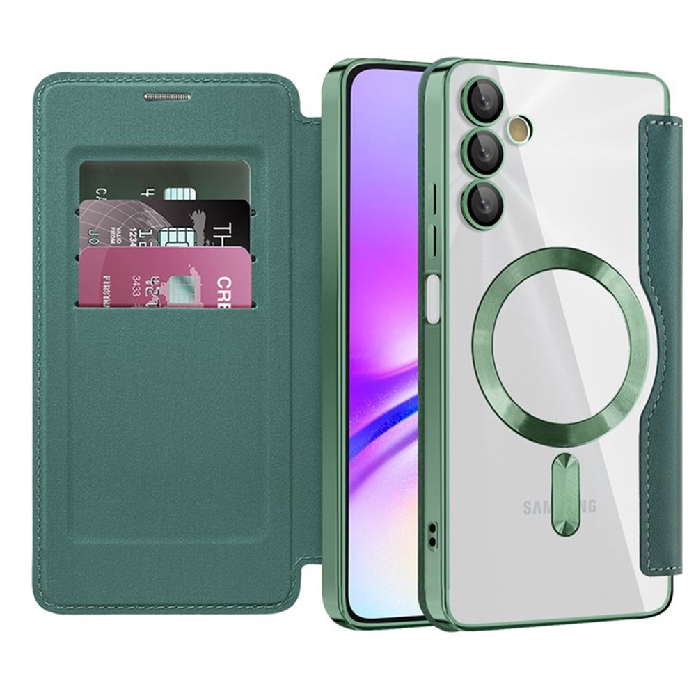 Калъф MagSafe за Samsung Galaxy A05s A057, Techsuit, SmartMag Book, Зелен