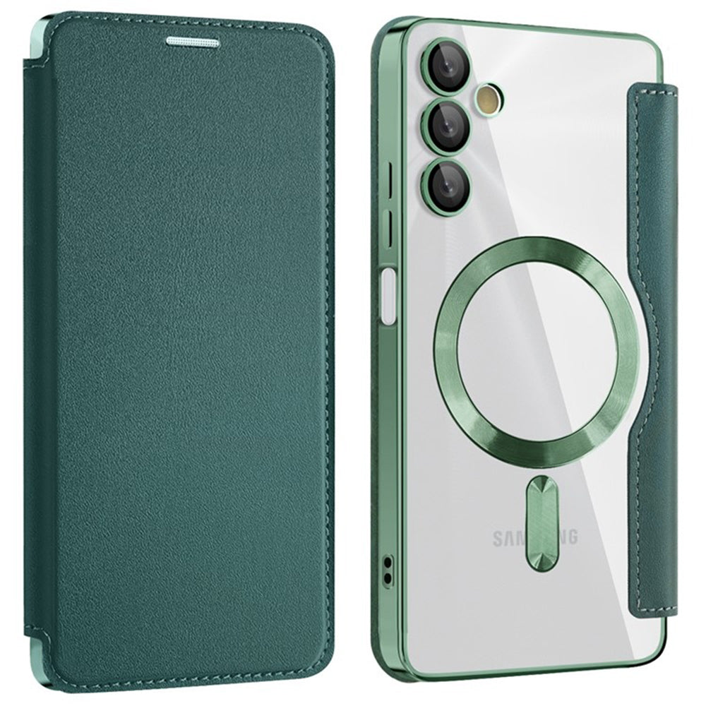 Калъф MagSafe за Samsung Galaxy A05s A057, Techsuit, SmartMag Book, Зелен