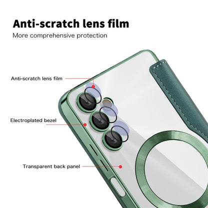 Калъф MagSafe за Samsung Galaxy A05s A057, Techsuit, SmartMag Book, Зелен
