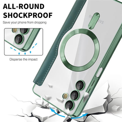 Калъф MagSafe за Samsung Galaxy A05s A057, Techsuit, SmartMag Book, Зелен