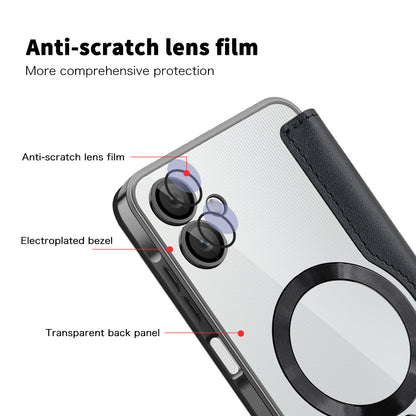 Калъф MagSafe за Samsung Galaxy A06 A065, Techsuit, SmartMag Book, Черен