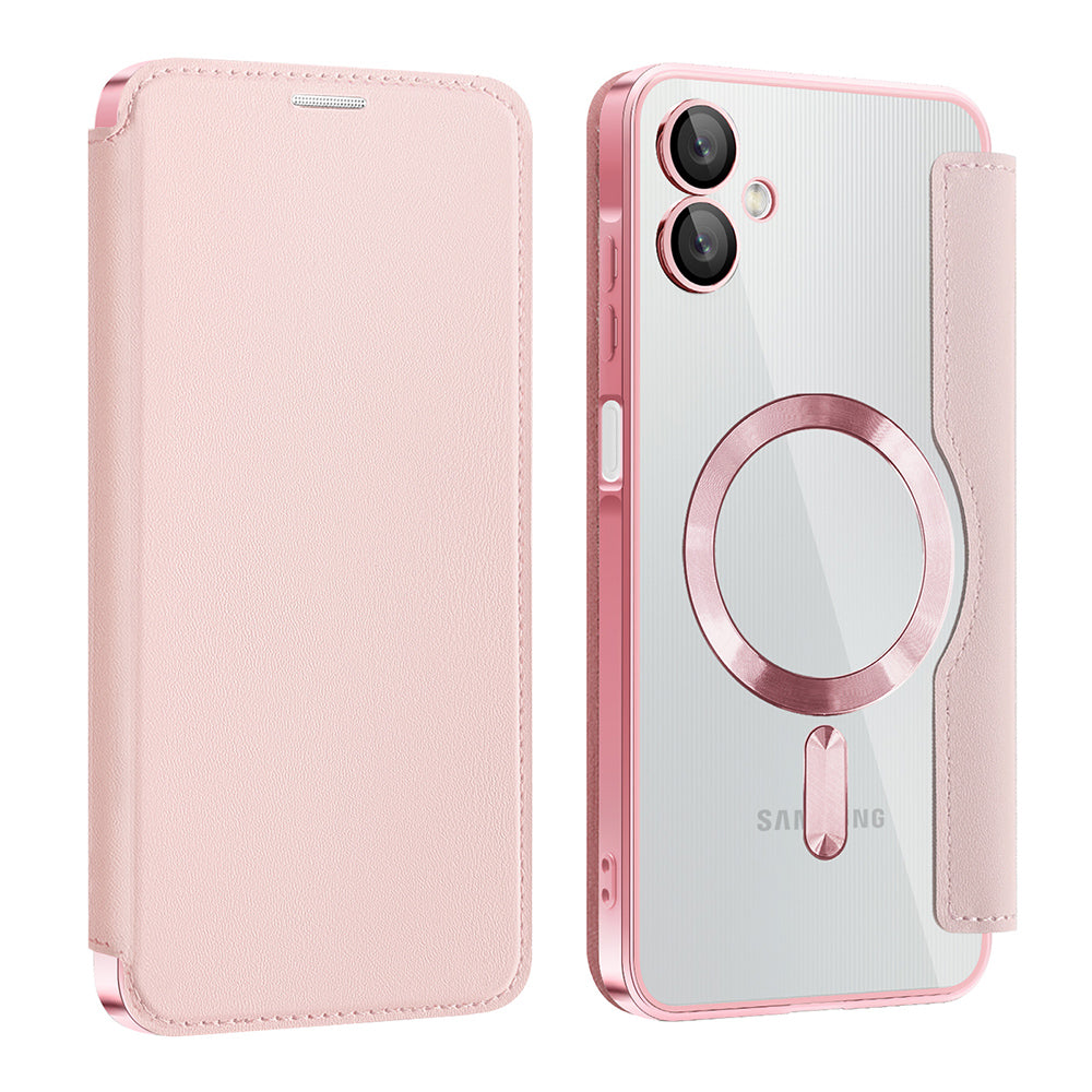 Калъф MagSafe за Samsung Galaxy A06 A065, Techsuit, SmartMag Book, Розов