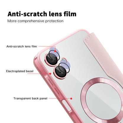 Калъф MagSafe за Samsung Galaxy A06 A065, Techsuit, SmartMag Book, Розов