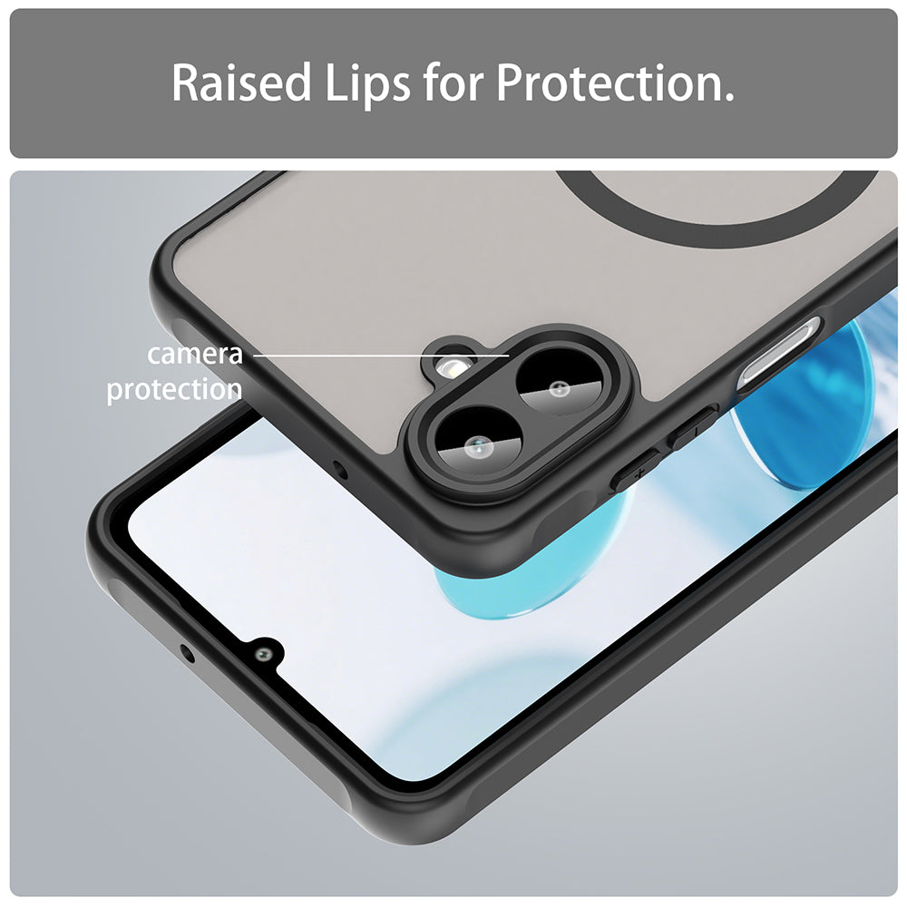 MagSafe Case for Samsung Galaxy A07 4G A075, Techsuit, HaloFrost II, Black