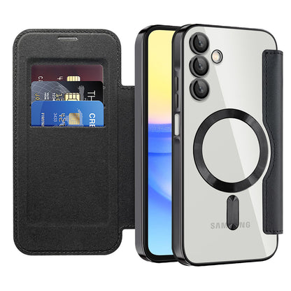 Калъф MagSafe за Samsung Galaxy A15 5G A156 / A15 A155, Techsuit, SmartMag Book, Черен