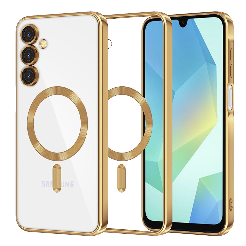 Калъф MagSafe за Samsung Galaxy A16 5G A166 / A16 4G A165, Techsuit, Luxury Crystal, Златист