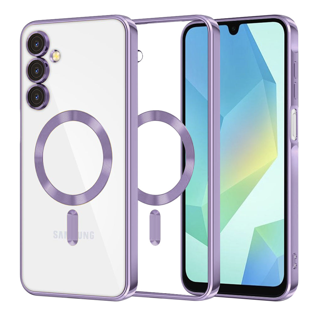 Калъф MagSafe за Samsung Galaxy A16 5G A166 / A16 4G A165, Techsuit, Luxury Crystal, Светло лилав