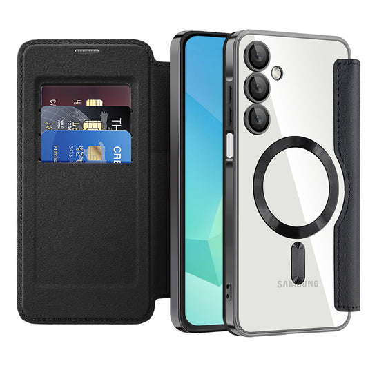 Калъф MagSafe за Samsung Galaxy A16 5G A166 / A16 4G A165, Techsuit, SmartMag Book, Черен