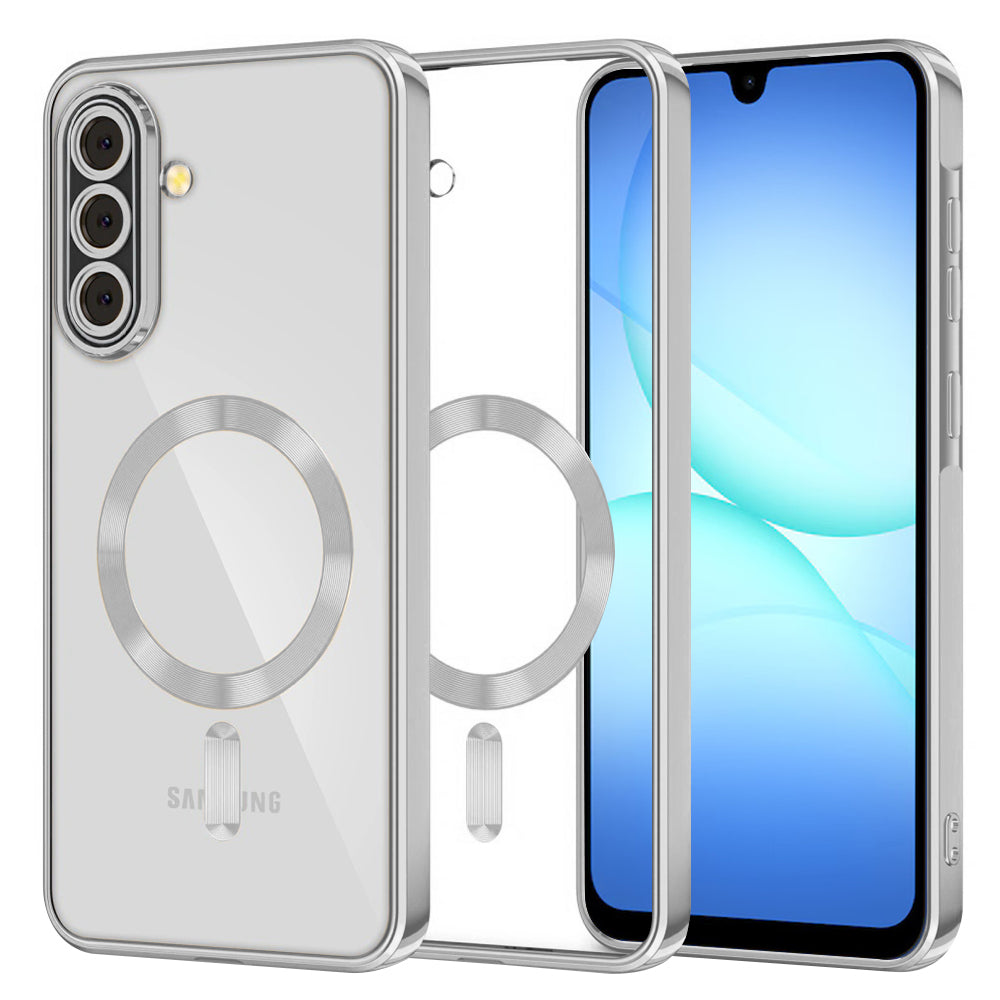 Калъф MagSafe за Samsung Galaxy A17 4G / A17 5G, Techsuit, Luxury Crystal, Сребрист